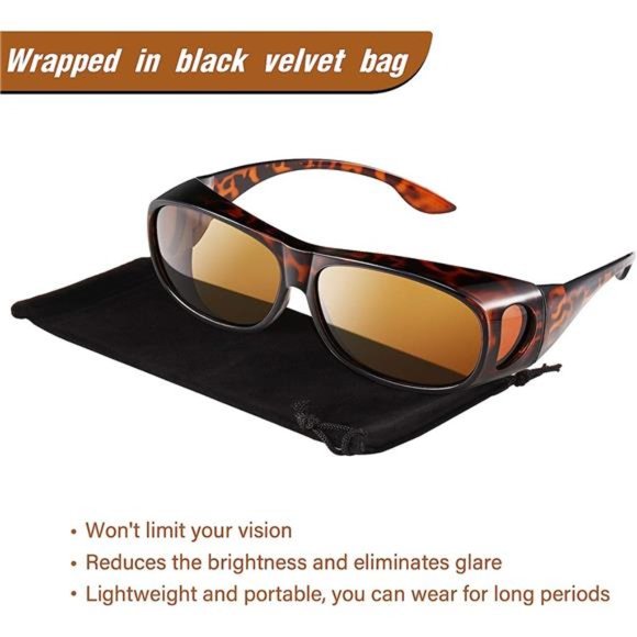 3 Pairs Fit Over Sunglasses for Men Women Polarized Lens Wrap Over Glasses Sport - Picture 4 of 7
